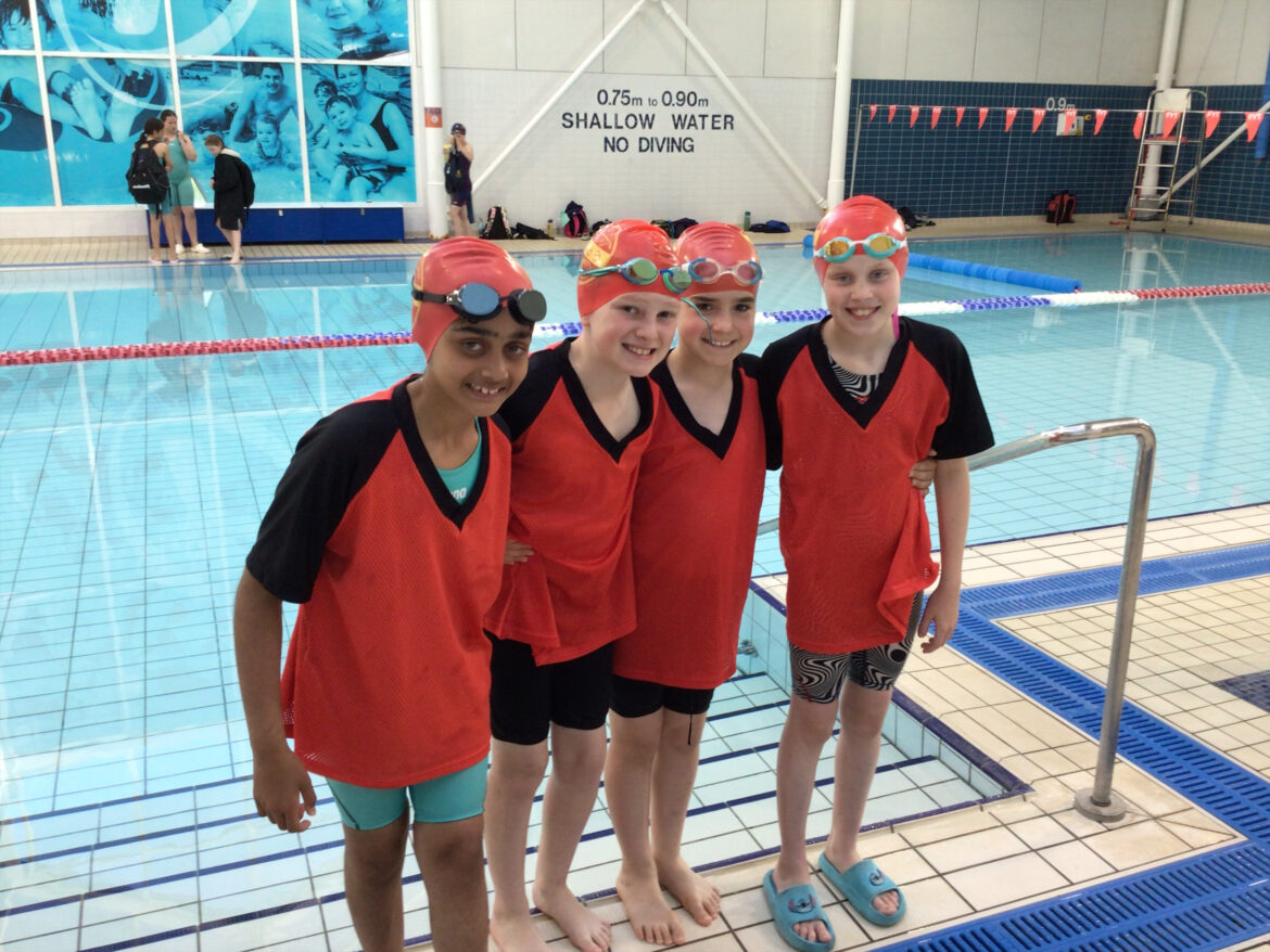 students in their swimming gear